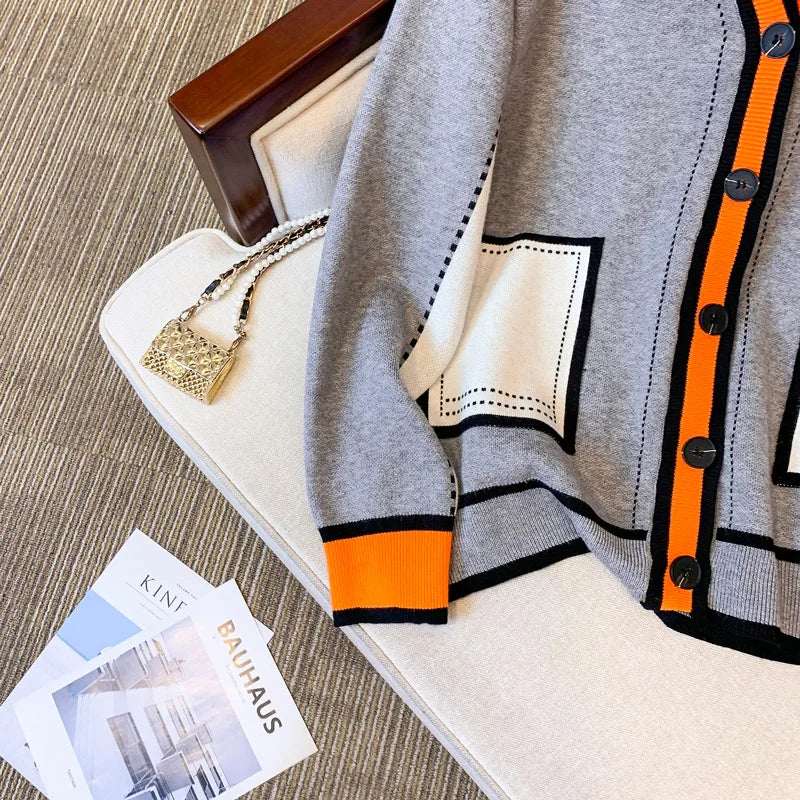 UniVibe Oversized Knit Cardigan Women’s V-Neck Sweater Jacket