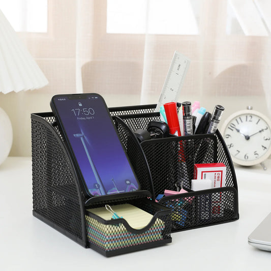 Large Capacity Metal Pen Holder