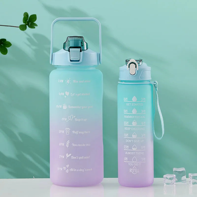 Motivational Water Bottle – Time Marker & Straw | 1L BPA-Free Sports Bottle | UnivibeShop