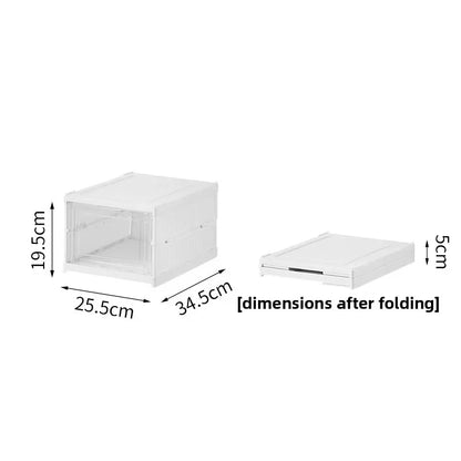 Foldable Shoe Organizer – No Assembly Stackable Dustproof Space-Saving Cabinet for Dorm or Home