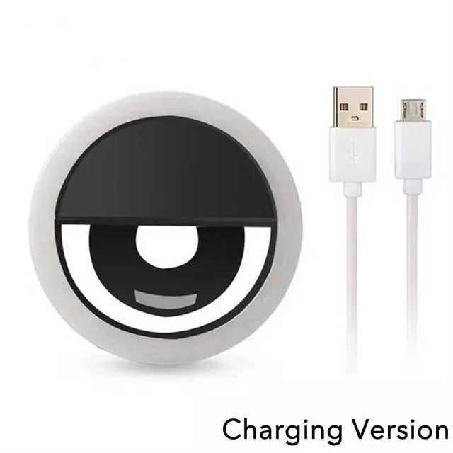 USB Rechargeable LED Selfie Ring Light for Phones