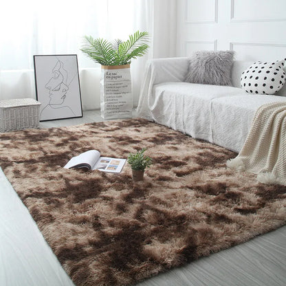 White Fluffy Hall Carpet