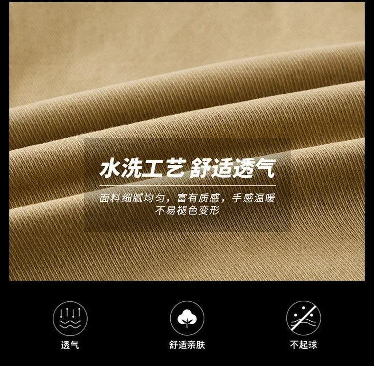 Men’s Cargo Bomber Jacket – Casual Streetwear, Windproof, British Style