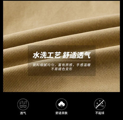 Men’s Cargo Bomber Jacket – Casual Streetwear, Windproof, British Style