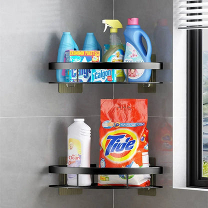 Wall-Mounted Aluminum Bathroom Shelf – Sleek Shower Organizer
