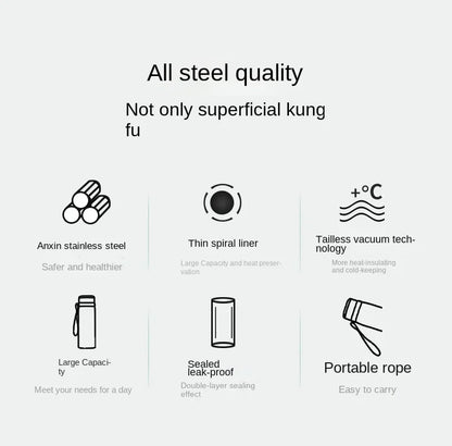 1L Stainless Steel Thermal Water Bottle – Hot & Cold Insulated Travel Thermos UniVibeshop.com