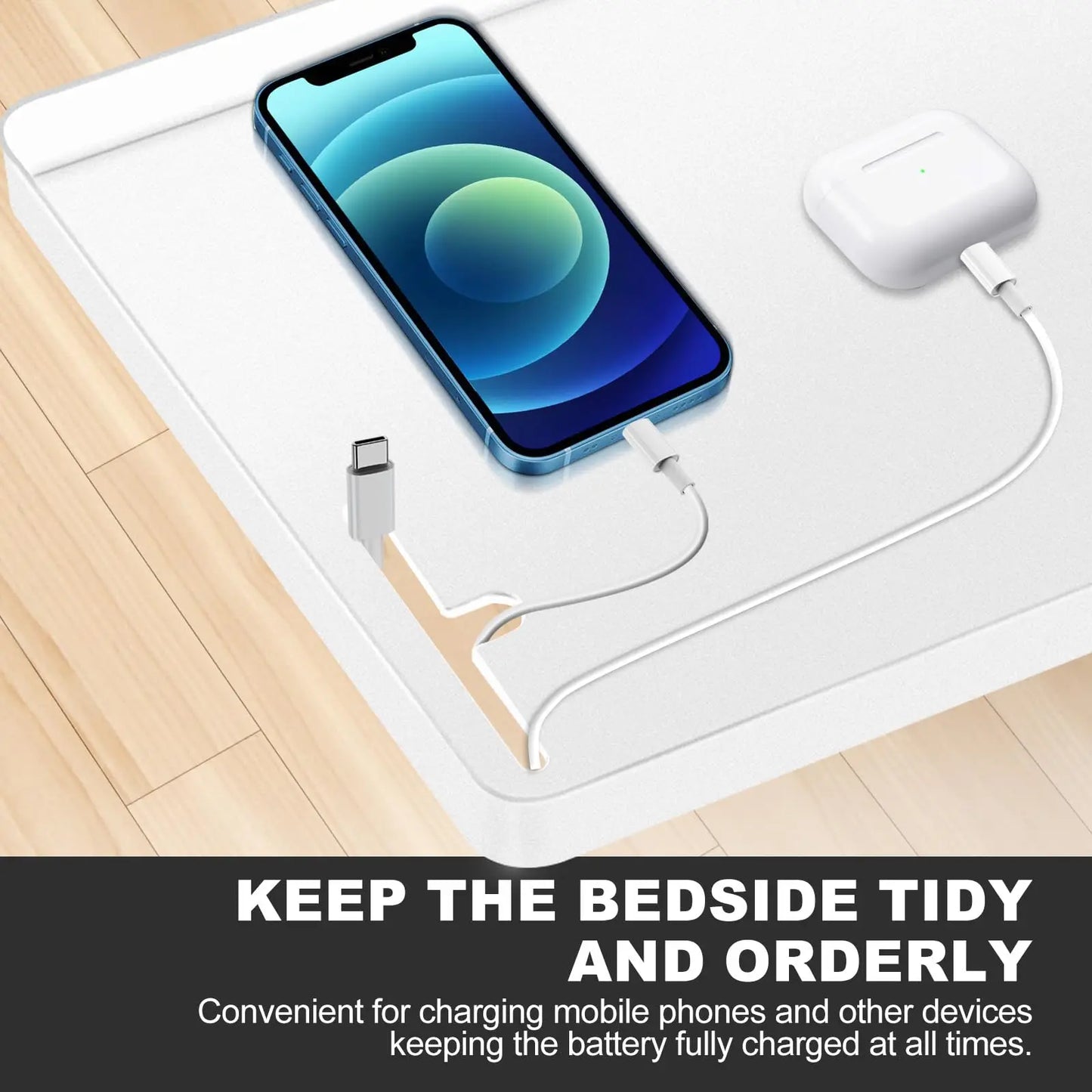 Bedside Shelf for Bunk & Loft Beds – College Dorm & Kids Room Essentials