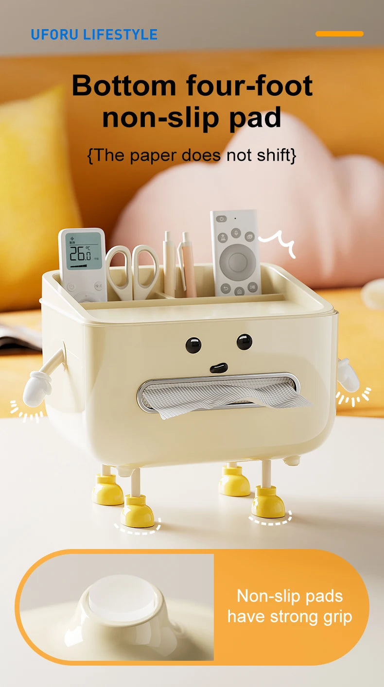 Back to School Paper Towel Storage Box – Multi-Function Household Organizer for Bedroom, Living Room, or Dorm