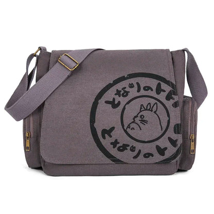 Vintage Cartoon Women Canvas Messenger Bag