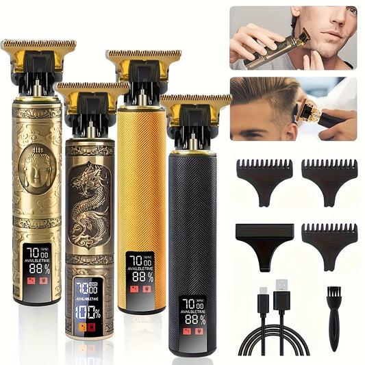 Shop the T9 professional electric razor with pure metal body and sharp stainless steel blade. Ideal for barbers, salons, and at-home grooming. Fast USB charging!
