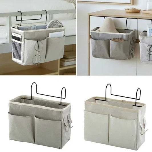 Keep your space neat and organized with this set of 2 under-desk hanging storage bags. Made from durable fabric and featuring multiple compartments, they easily hook onto desks or tables for convenient access to books, stationery, electronics, and more. Perfect for students, dorms, or work-from-home setups!
