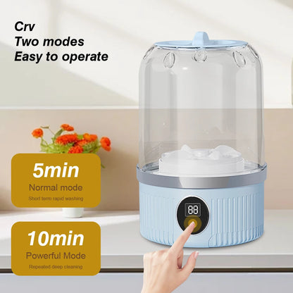 Black corner shower caddy being held by a person against a gray tiled wall.

