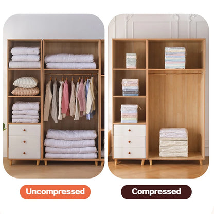 Reusable Compression Empty Bag Sealer Clothes Travel Packing Organizer Vacuum Large Plastic Storage Bags Storing Clothes Blanket